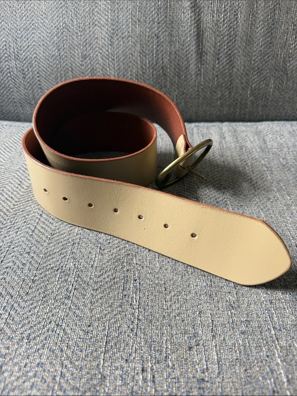 Anthropologie Women’s Tan Leather Belt Size: XS/S